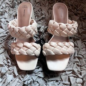 Cream Braided Women's Sandals